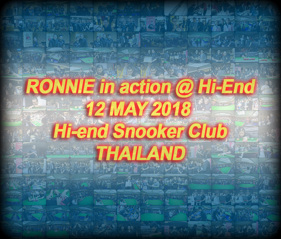 ronnie in action, Hi-end snooker club